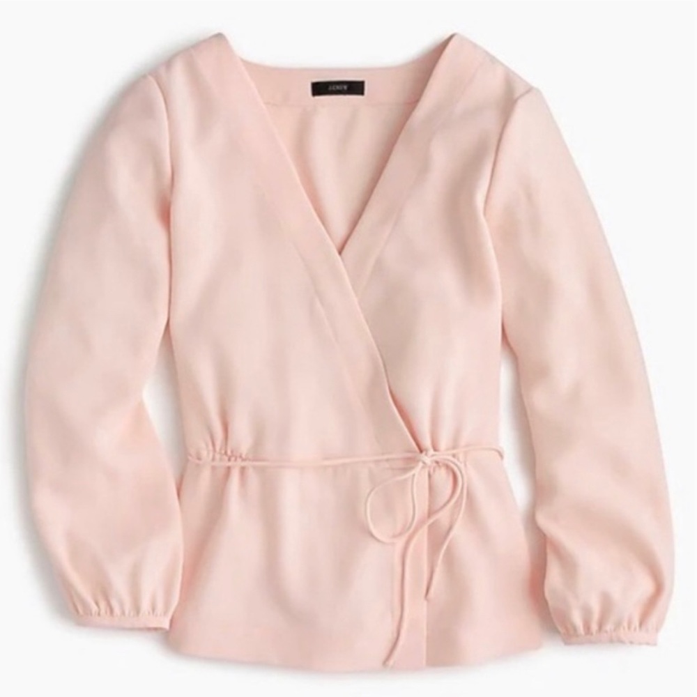 J. Crew Faux-Wrap Blouse 0